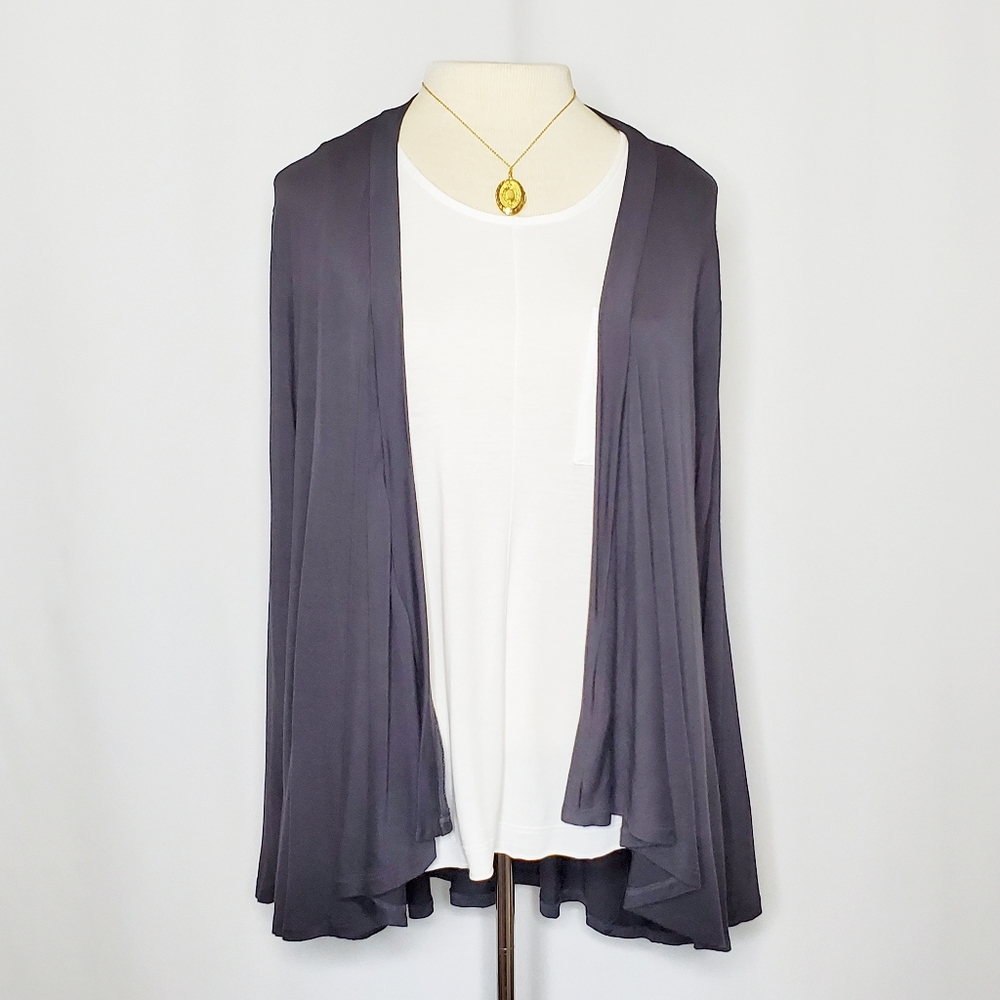 Gray Acemi Open Front Cardigan - M (NWOT)